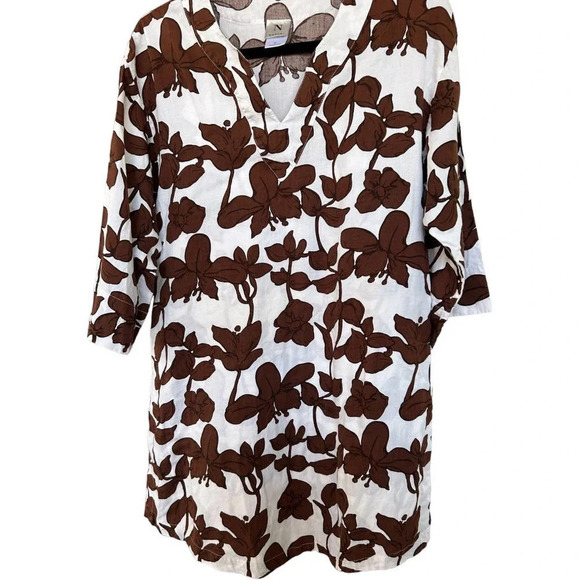 Natori Women's Langman Dress, Coverup or Resort Wear Sz Small 100% Cotton Tunic - Picture 4 of 10